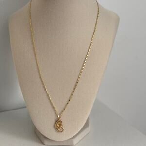 Gold Plated Heart Pendant Necklace Dainty Minimal Jewelry Gift for Women